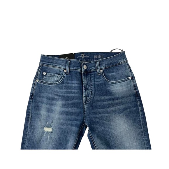NWT! 7 for All Mankind Paxtyn Superlative Skinny Jean 30W X 32L - Picture 5 of 8